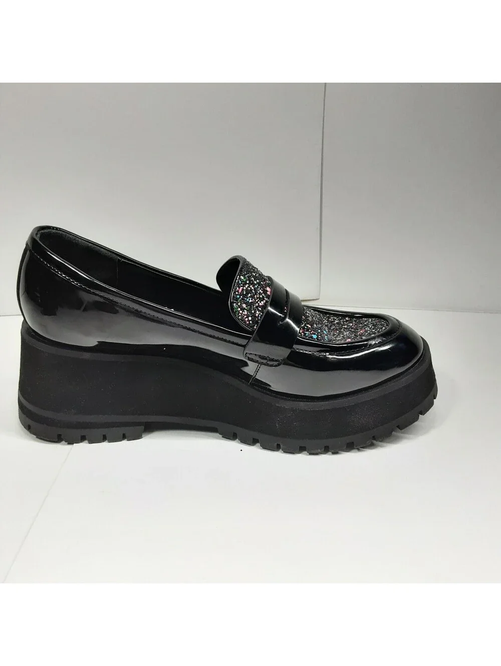 BP. Shilo - Platform Loafer | Glitter and Patent Leather | Size 9 M